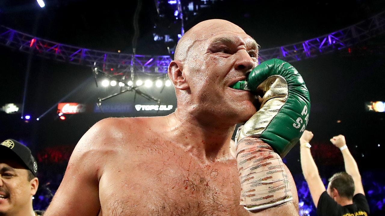Tyson Fury wore a green and white mouthguard with the word “Nigeria” written on it during his fight with Deontay Wilder.