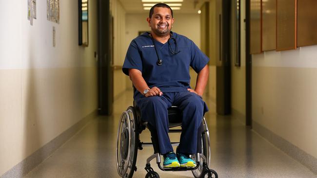 Dr Dinesh Palipana made headlines for overcoming his disability to receive an internship as a doctor at Gold Coast University Hospital in 2017.