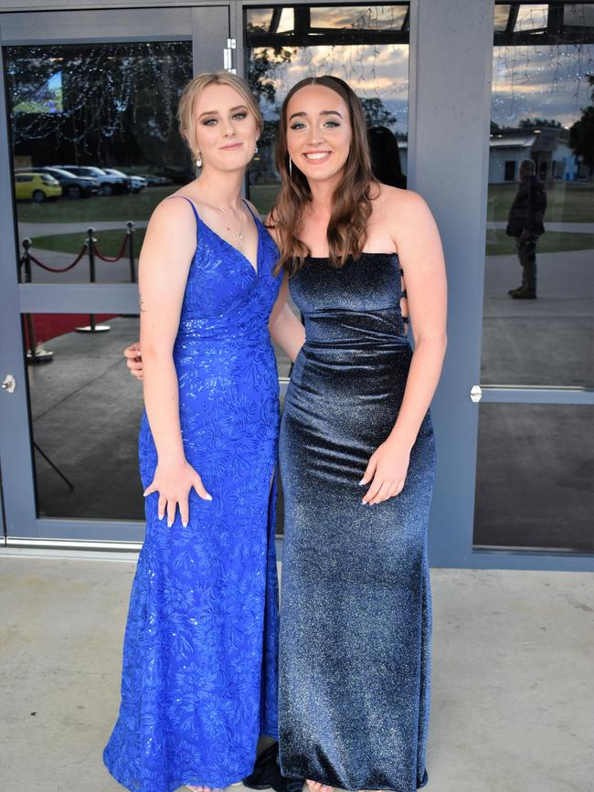 Ellah Hodge and Dana Kaurila. Photographs from the Gilroy Santa Maria College Formal 2022 in Ingham on Friday night. Picture: Cameron Bates