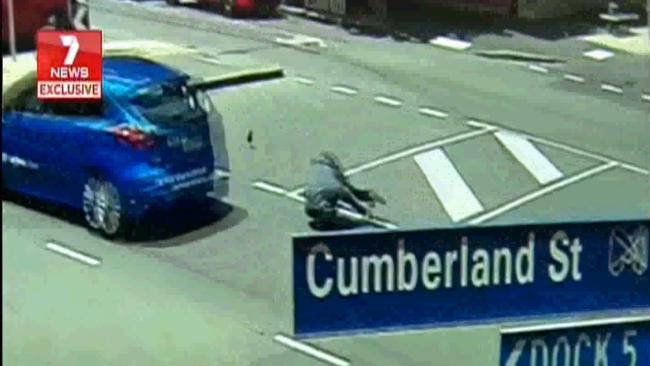 A river mows down man in a wheelchair in an alleged hit-run. Picture: Channel 7