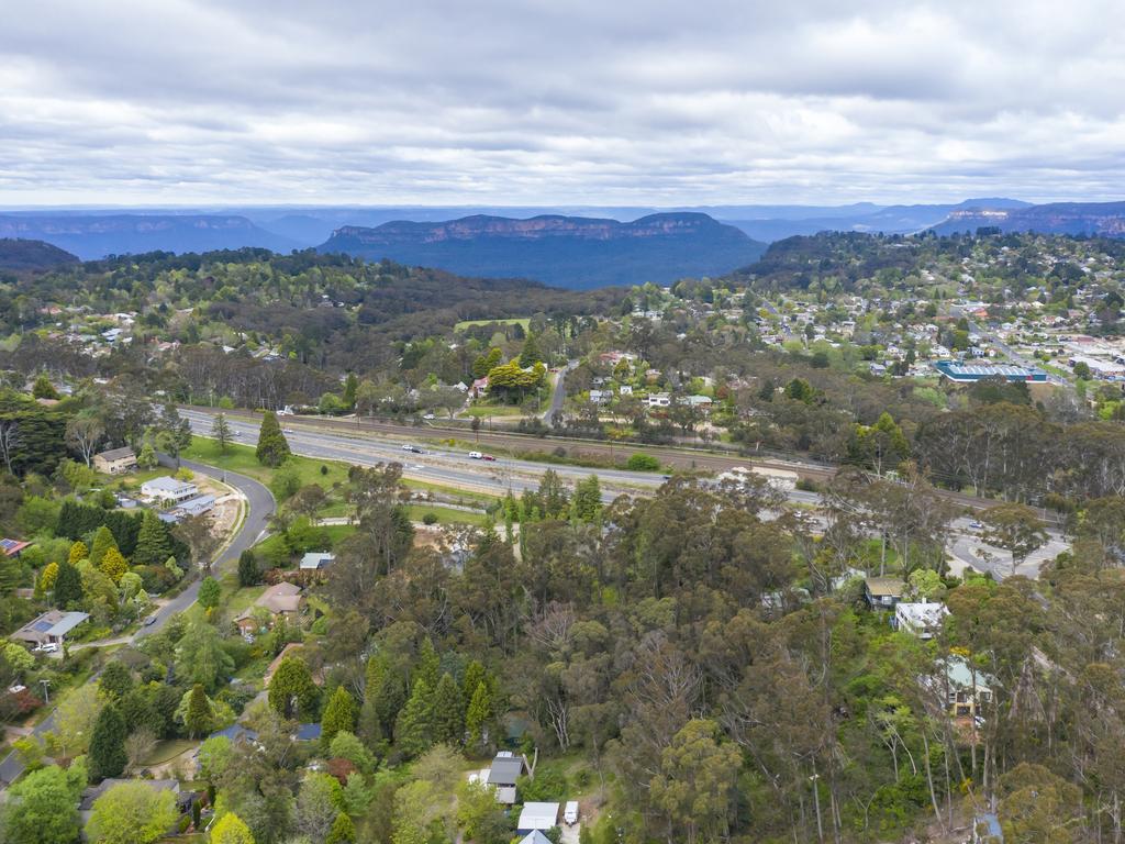 Aerial view of the township of Leura in The Blue Mountains where the quake was felt.