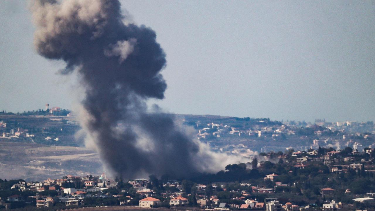 Smoke rises after an Israeli strike in Lebanon. Picture: AFP