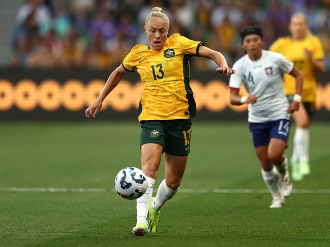 Tameka Yallop turned back the clock for the Matildas. Picture: Getty Images