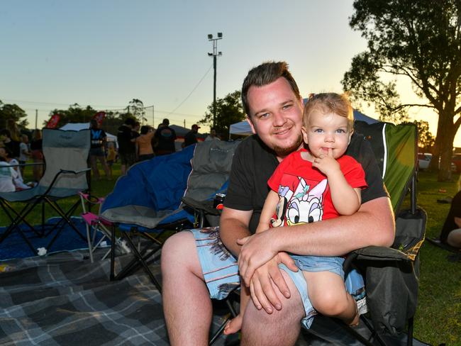 Lismore Christmas Carols: Dad Dylan Rose with his daughter Addison.