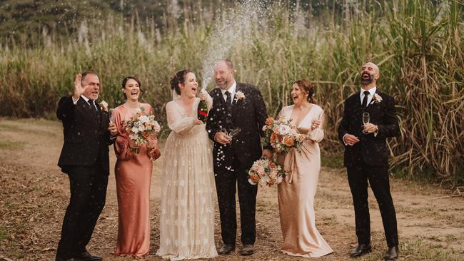 The wedding of Emily Prain and Damien Tomlinson at The Rainforest Grotto in Port Douglas. Picture: Matthew Evans Photography