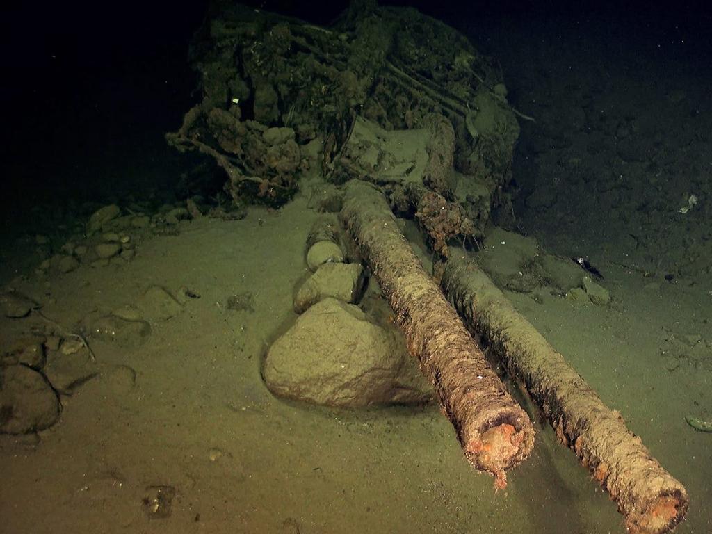 The waterlogged fire power of the WWII vessel. Picture: R/V Petrel 