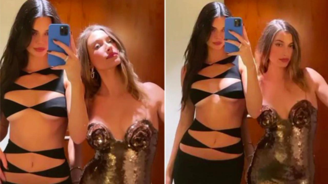 The 26-year-old model shared snaps of her barely there LBD