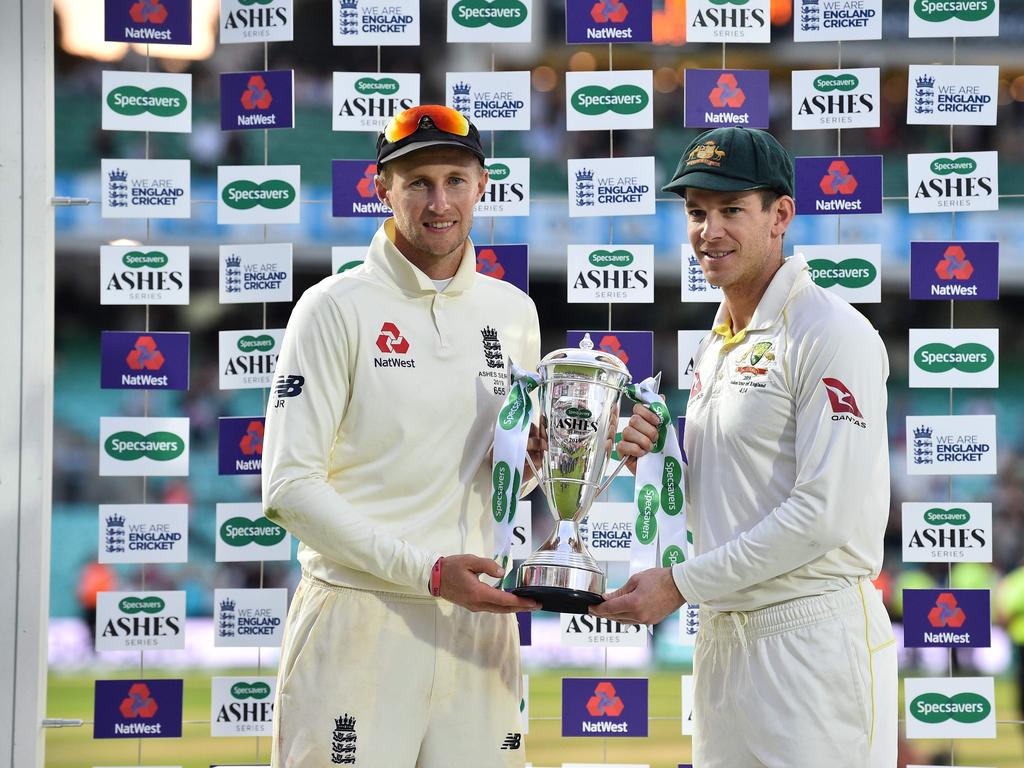 England's captain Joe Root (L) won’t commit to the Ashes Tour of Australia. Picture: Glyn Kirk/AFP