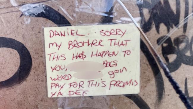 Another message promising that ‘c---s goin (sic) pay’ for the shooting. Picture: Alan Barber