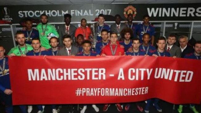 Manchester United tribute to terror victims