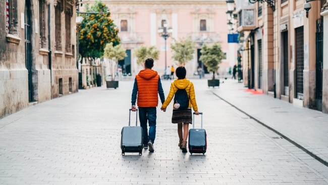 Travelling as a couple isn't always this blissful.