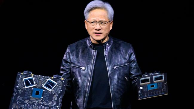 Nvidia CEO Jensen Huang at the company’s annual showcase earlier this year.