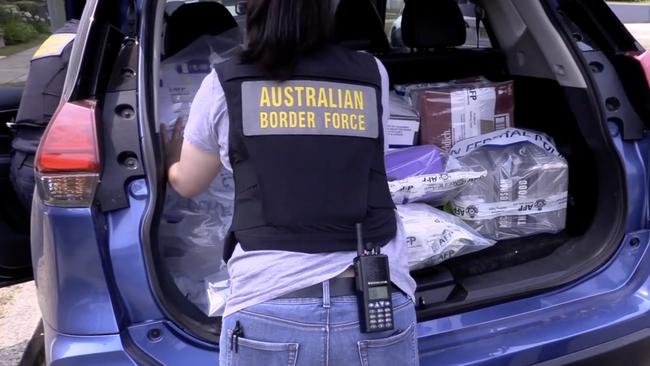 Australian Border Force involved in raids for money laundering. Picture: Supplied, ABF