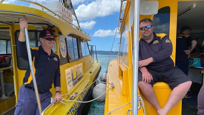 Southeast Queensland Coast Guard Squadron Commodore Jason Boon, left, said members were concerned their fundraising efforts would be lost on “radical plans” and the restructure would follow similar lines to the New South Wales marine rescue merger.