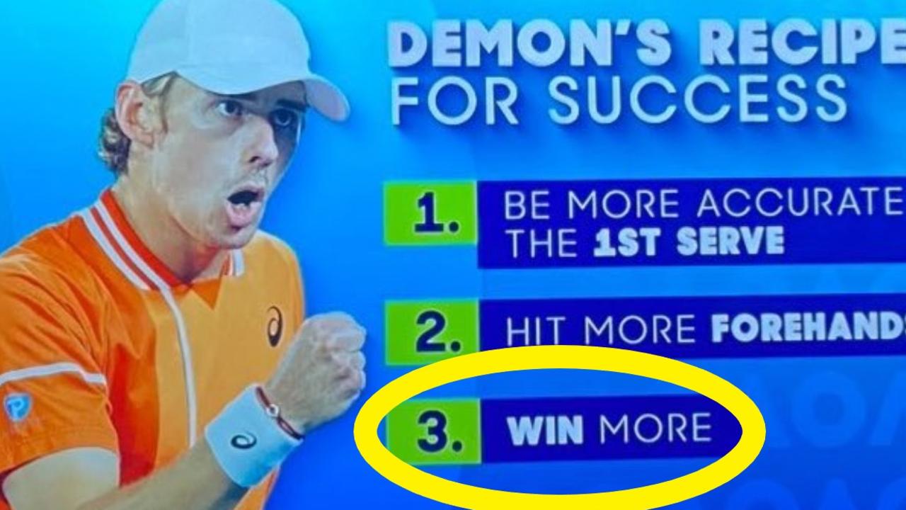 Alex de Minaur probably doesn't need to hear this advice.