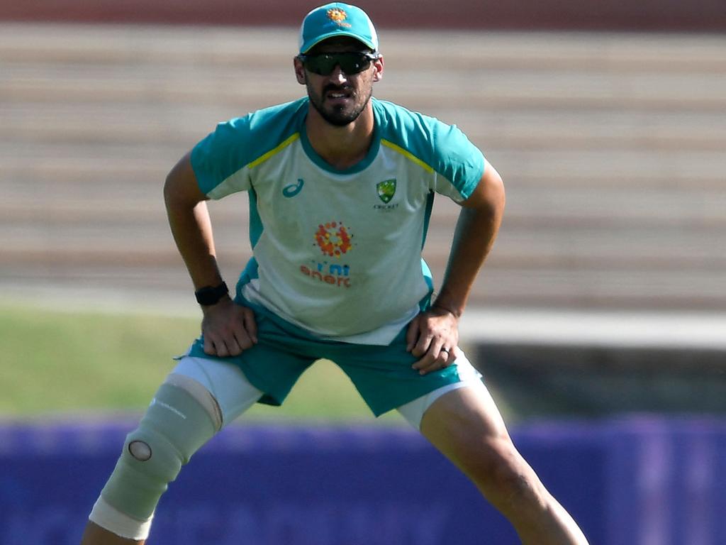 Mitchell Starc is one third of Australia’s ‘big three’ fast bowlers, along with Josh Hazlewood and Pat Cummins. Image: Aamir Qureshi / AFP