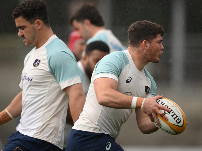 Carlo Tizzano (R) is set for a Wallabies debut. Picture: Matt Roberts/Getty Images