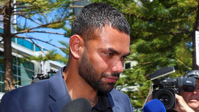 MELBOURNE, AUSTRALIA - JANUARY 29 2024 Tarryn Thomas leaves AFL House after being interviews.Picture: Brendan Beckett