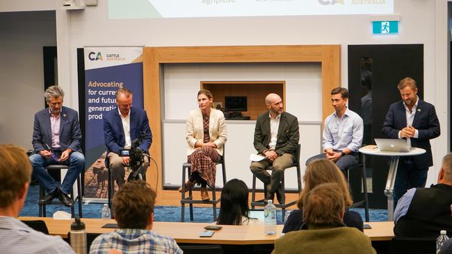 Cattle Australia cattle and climate forum panel. Picture: Rachel Simmonds