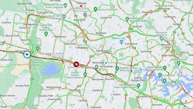 Traffic is backed up for kilometres. Picture: Live Traffic