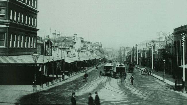 Bourke Street in the 1880s looking west from Parliament House. Picture: Charles Bristow Walker, taken from the 2003 Ian Morrison book A New City