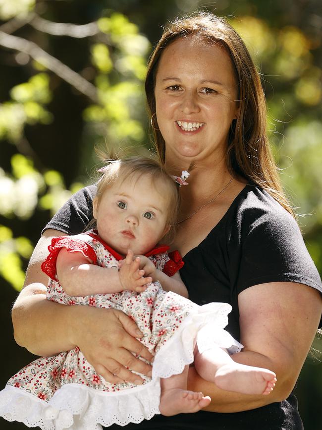 Liz Smith with baby Mary. Picture: Sam Ruttyn