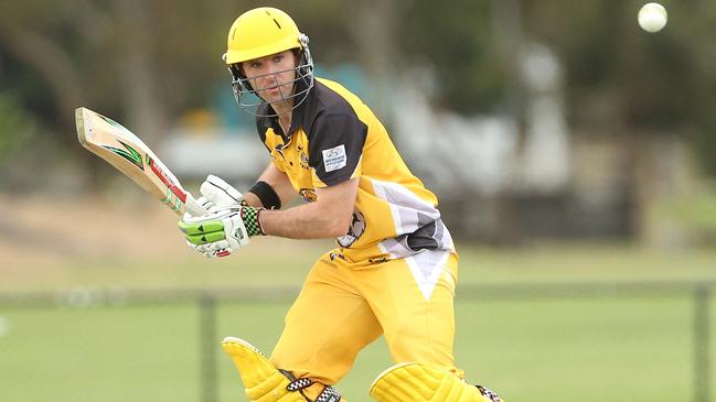 Matt Dean hit an important half-century for Werribee. Picture: Hamish Blair