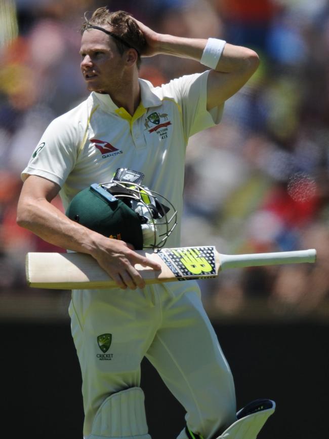 Steve Smith after scoring his 22nd Test century in 2017.