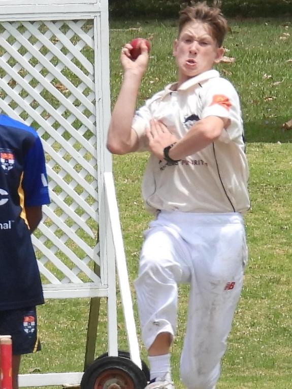 Alex Kerkham thunders in for Penrith. Picture: Penrith Cricket Club