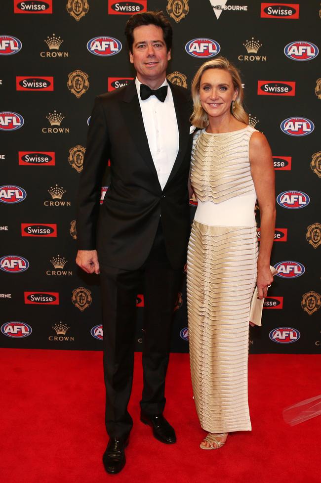 AFL CEO Gillon McLachlan and wife, Laura. Picture: Michael Klein