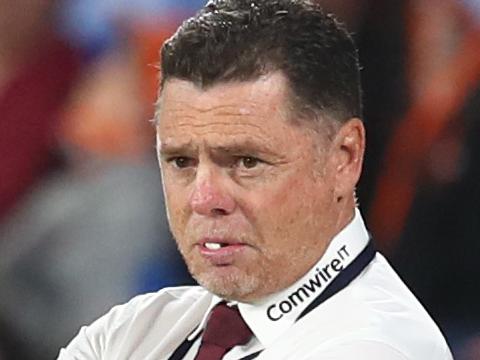 GOLD COAST, AUSTRALIA - JULY 19: United coach Carl Veart during the round 29 A-League match between the Brisbane Roar and Adelaide United at Cbus Super Stadium on July 19, 2020 in Gold Coast, Australia. (Photo by Chris Hyde/Getty Images)