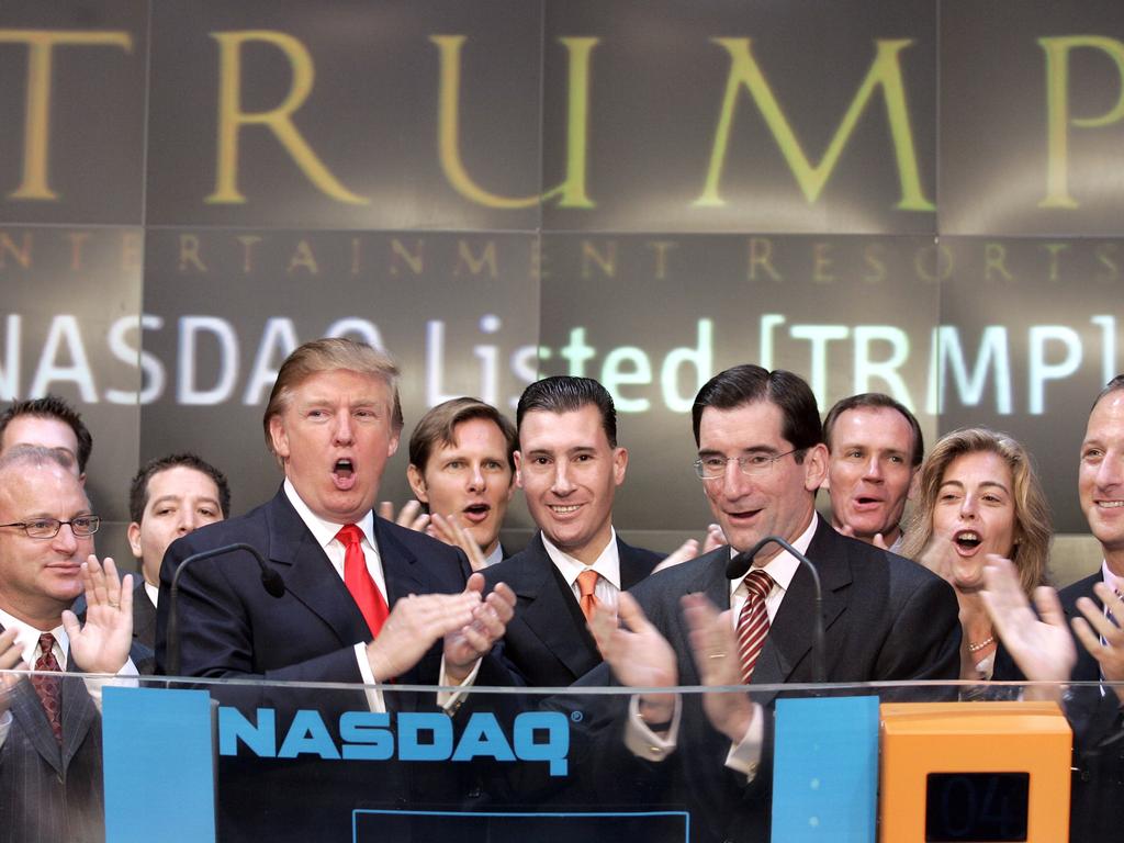 Donald Trump opens the Nasdaq Market on September 20, 2005 in New York City. Picture: Getty