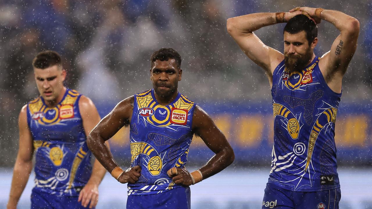 West Coast suffered a shock upset loss to North Melbourne on Monday night (Photo by Paul Kane/Getty Images)