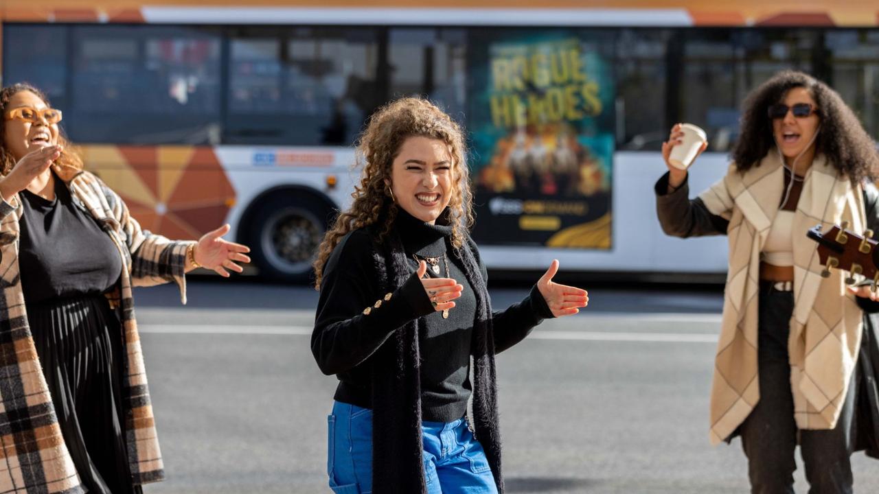 PTV invited the choir group to sing at stations, bus stops, on trains and on trams. Picture: @ptv_official / Twitter