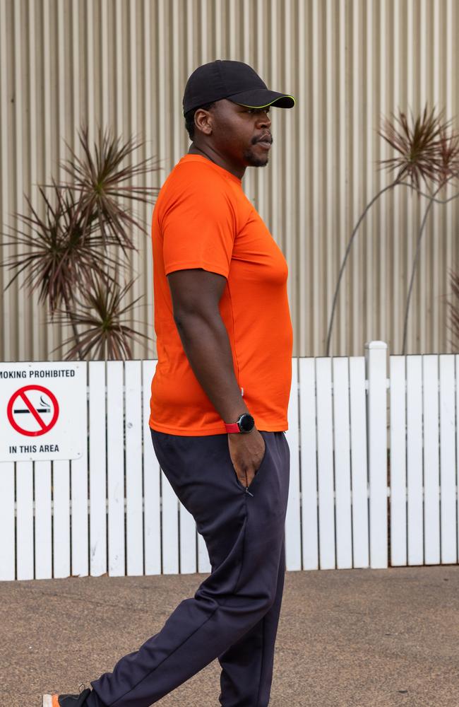 Alleged stalker Reynolds Mandisi Dube leaves Darwin Local Court on Tuesday February 11, 2025. Picture: Pema Tamang Pakhrin