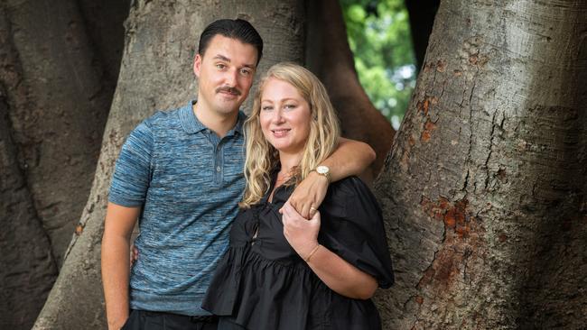 Louise Davidson and her partner Bart Van Heezik. Picture: Tony Gough