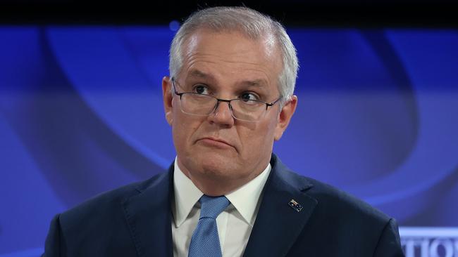 Scott Morrison at the National Press Club on Tuesday. Picture: NCA/ Gary Ramage