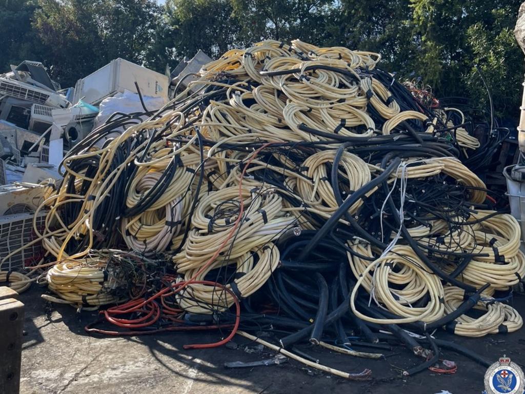The copper was uncovered in a scrapyard in Ingleburn. Picture: NSW Police