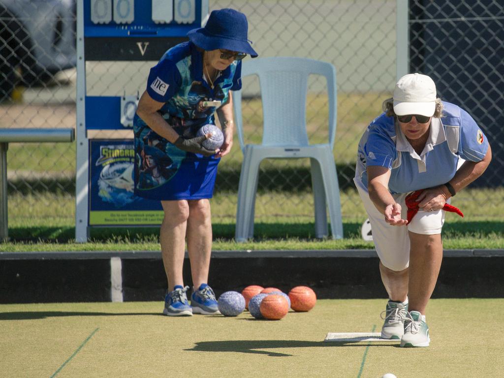 The ladies pairs lawn bowls will be played from 2pm at Broadbeach Bowls Club. Picture: Glenn Campbell