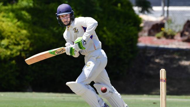 Marist College Ashgrove batsman Billy Nuss made runs and took wickets. Picture, John Gass