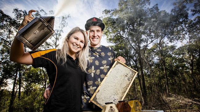 Ben and Stacey Murphy from Tambo Valley Honey, Picture: Nicole Cleary