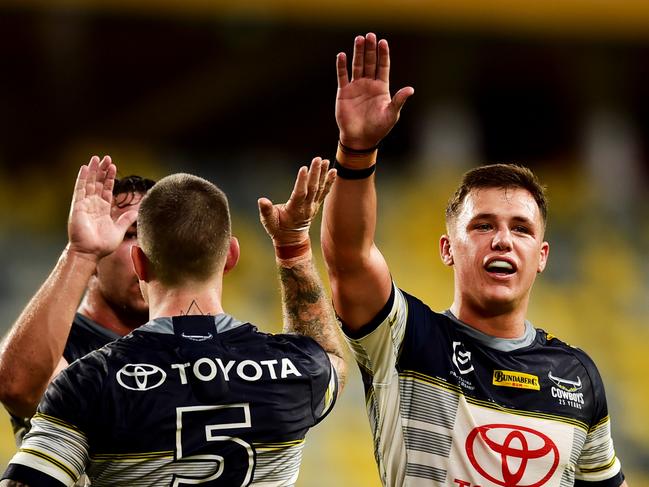 NRL; North Queensland Cowboys Vs Gold Coast Titans at Queensland Country Bank Stadium . Scott Drinkwater. Picture: Alix Sweeney