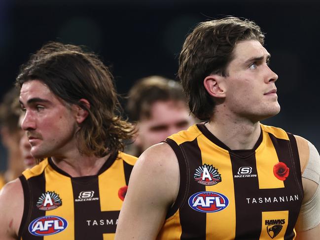 Will Day leaves the field on Saturday. Picture: Quinn Rooney/Getty Images