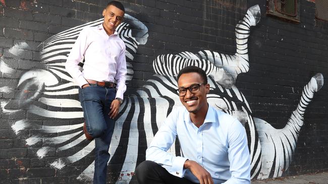 Ahmed Hassan and Ali Ahmed have made it their mission to give disadvantaged youth the tools they need to succeed. Picture: Alex Coppel