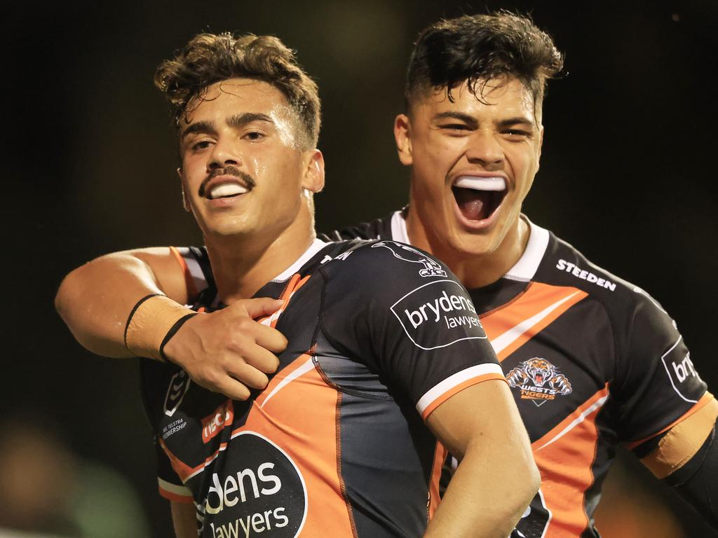 Wests Tigers scored a brilliant, and otherwise unlikely, win over eventual premiers Penrith during last season’s State of Origin period. Picture: Mark Evans/Getty Images