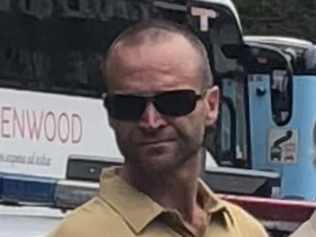 Raphael Van Aalst (left), 43, of Waterloo, outside Manly Local Court on Thursday, February 8, 2024, where he was sentenced for leading police on a pursuit on Sydney's lower north shore.