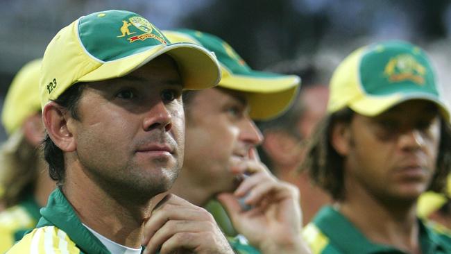 Ponting looks on after Australia concedes a world record chase against South Africa. Picture: Getty