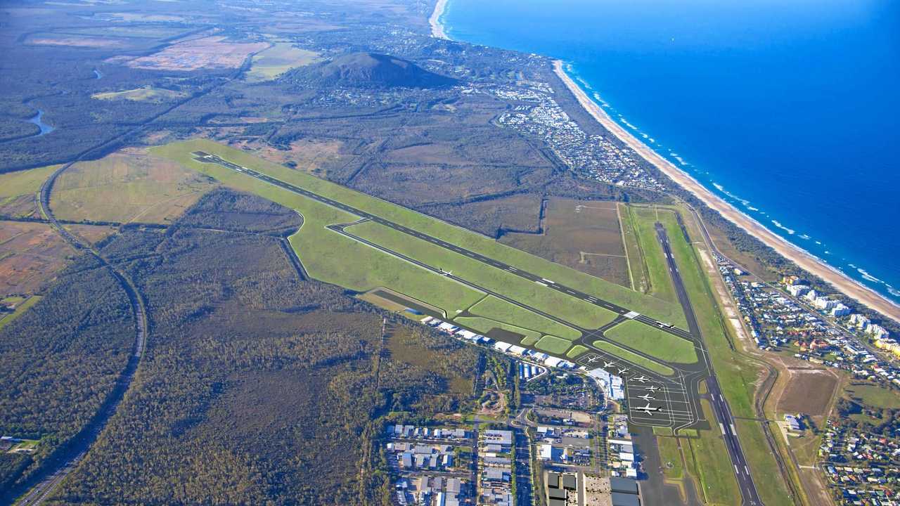 An artist's impression shows what the Sunshine Coast Airport will look like once the expansion work is completed. Picture: Contributed