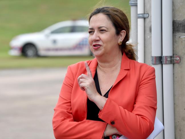 Premier Annastacia Palaszczuk said the government did not pressure Alan MacSporran to resign. Picture: Evan Morgan