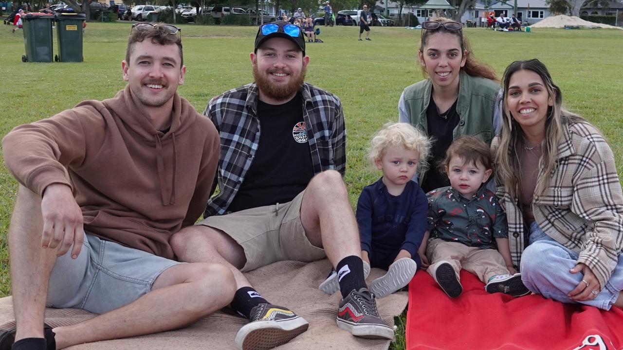 Bradley Hayes, Ben Hearne, Maddy Lynwood, Cassey Hayes, Hunter Lynwood and Ryder Hayes. Picture: Chris Knight